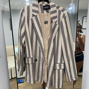 Casual striped light weight blazer